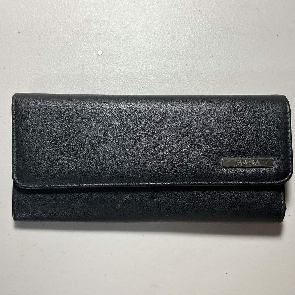 Kenneth Cole Reaction Women's Trifold Clutch Wallet with Hot Pink Interior